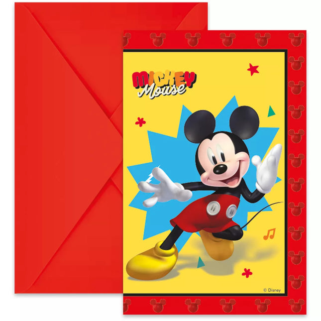 Inviti di Topolino con buste 6 pezzi