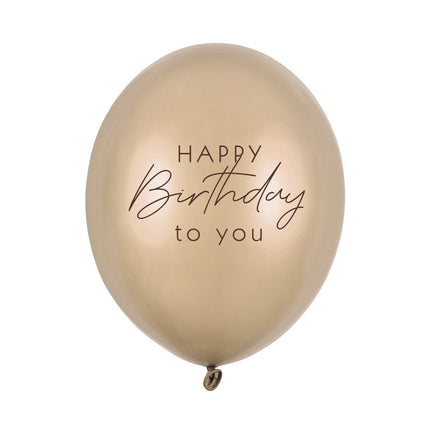 Palloncini Happy Birthday Oro 30cm 6 pezzi