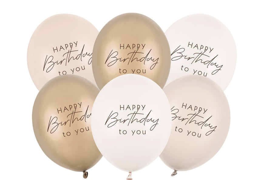 Palloncini di Buon Compleanno Nudo 30cm 6 pezzi