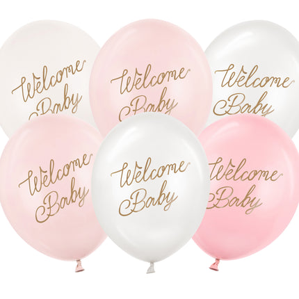 Palloncini Hello Baby Rosa 30cm 6pz