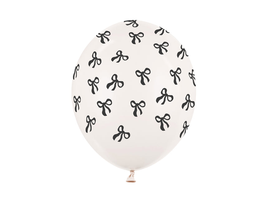 Palloncini bianchi e neri 30cm 6pz