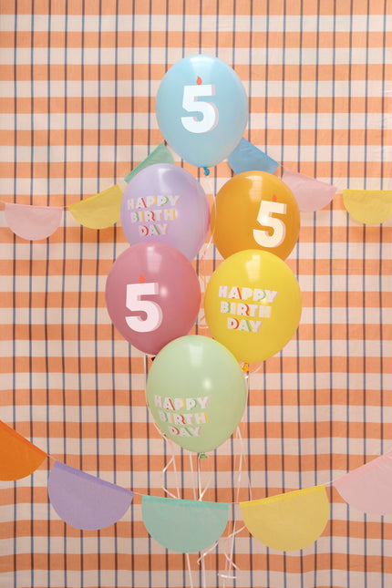 Palloncini 5 anni 30cm 6pz