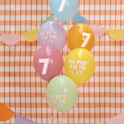 Palloncini 7 anni 30cm 6pz