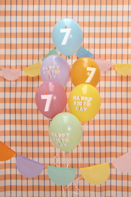 Palloncini 7 anni 30cm 6pz