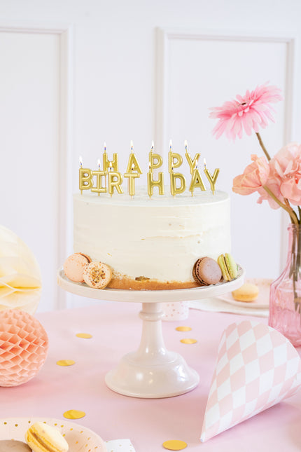 Candele di buon compleanno oro