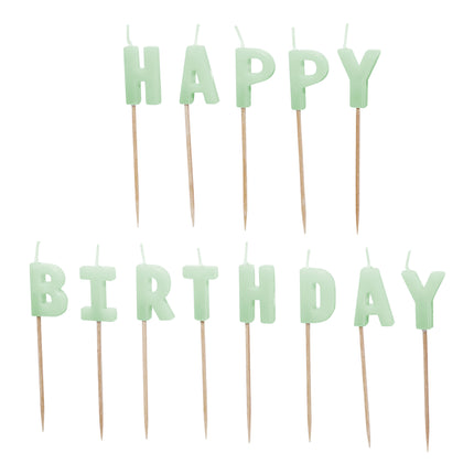 Candela di buon compleanno turchese 13 pezzi