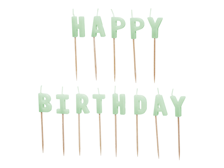 Candela di buon compleanno turchese 13 pezzi