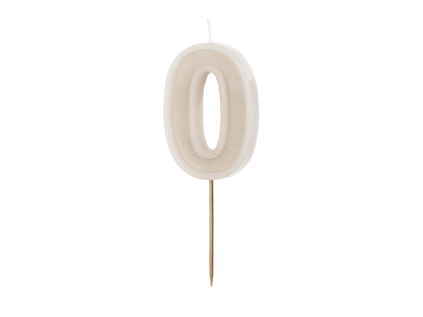 0 Anno Candela Beige 10cm