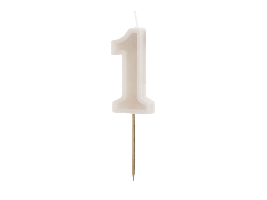 Candela 1 anno Beige 10cm