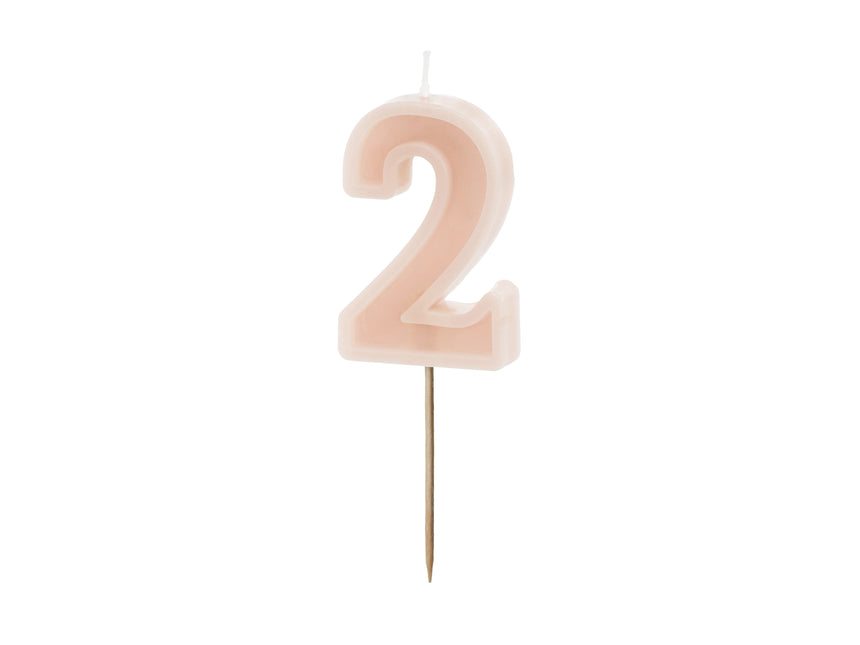 Candela a 2 anni rosa 10 cm
