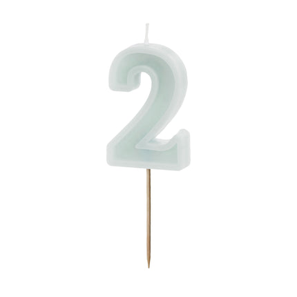 Candela a 2 anni verde 10 cm