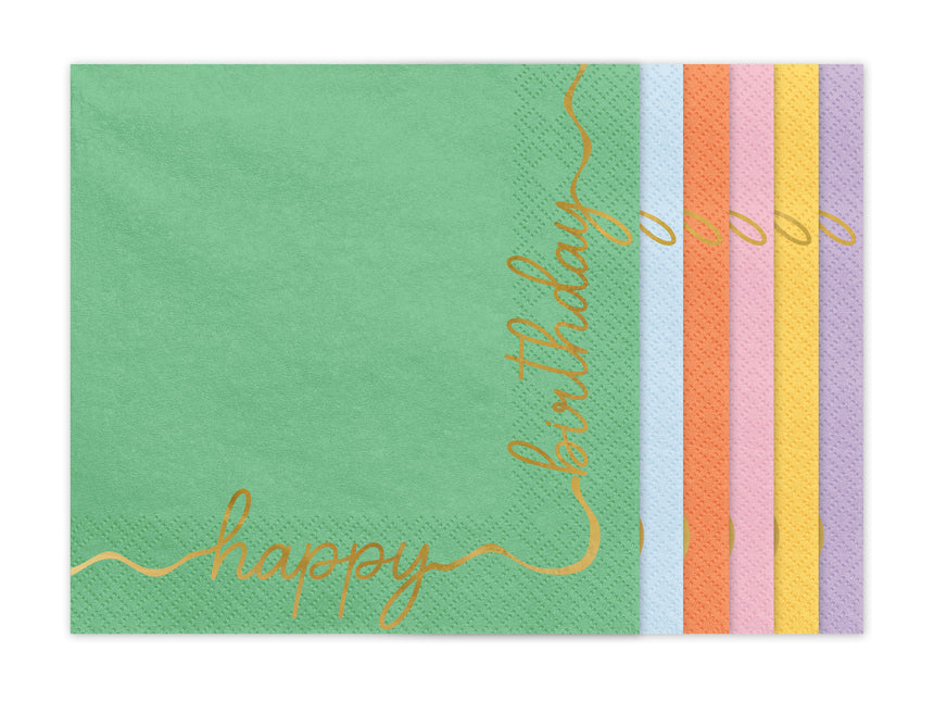 Tovaglioli di Buon Compleanno 33cm 12pz