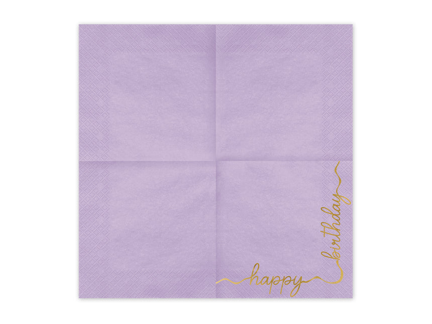 Tovaglioli di Buon Compleanno 33cm 12pz