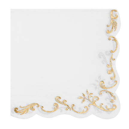 Tovaglioli dorati bianchi Ornamento 33 cm