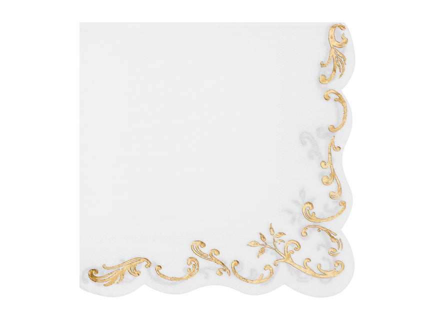 Tovaglioli dorati bianchi Ornamento 33 cm