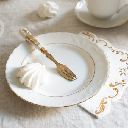 Tovaglioli dorati bianchi Ornamento 33 cm