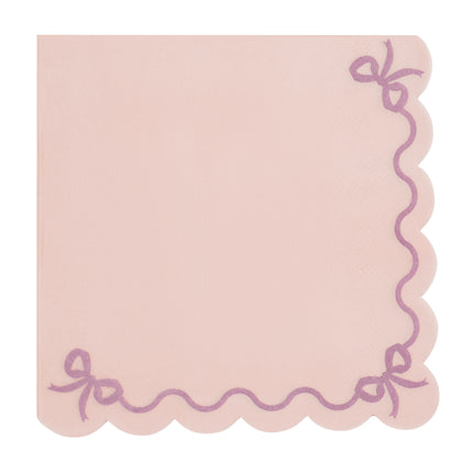 Tovaglioli rosa chiaro a fiocco 33 cm