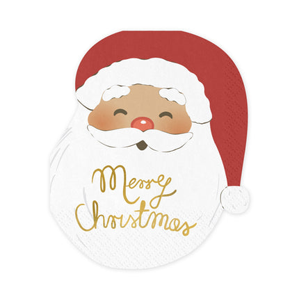 Tovaglioli di Natale Babbo Natale 16cm 12pz