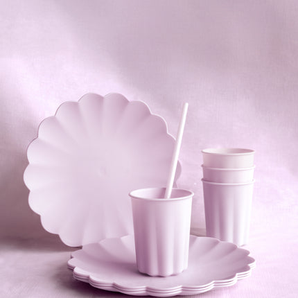Cannucce viola di plastica 23cm 12pz