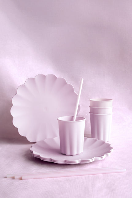 Cannucce viola di plastica 23cm 12pz
