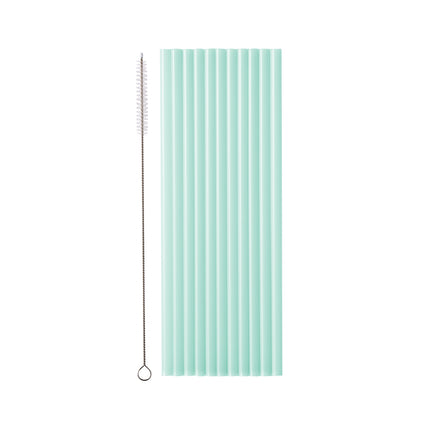 Cannucce turchesi di plastica 23cm 12pz