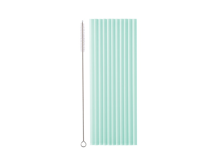 Cannucce turchesi di plastica 23cm 12pz