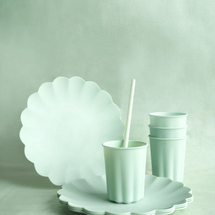 Cannucce turchesi di plastica 23cm 12pz