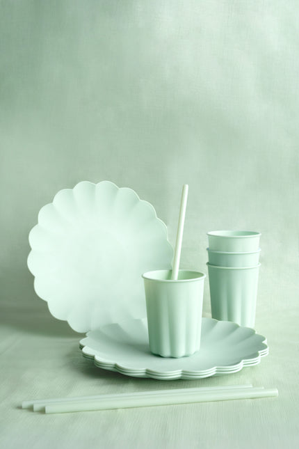 Cannucce turchesi di plastica 23cm 12pz