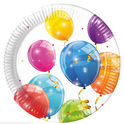 Palloncini scintillanti Fsc Piatti di carta Next Generation Grandi 23Cm 8St