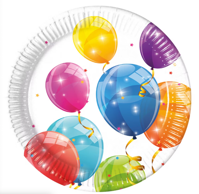 Palloncini scintillanti Fsc Piatti di carta Next Generation Grandi 23Cm 8St