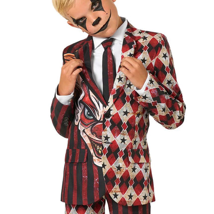 Costume da clown dell'orrore per ragazzi, 3 pezzi