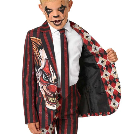 Costume da clown dell'orrore per ragazzi, 3 pezzi