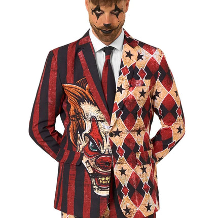 Costume da clown dell'orrore da uomo, 3 pezzi