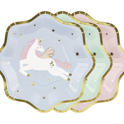 Piatti Unicorno 18cm 6pz
