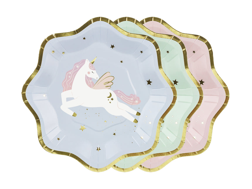 Piatti Unicorno 18cm 6pz