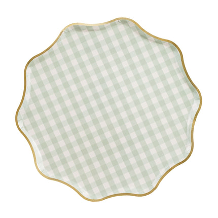 Piatti verdi dorati 23cm 6pz