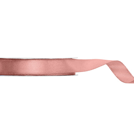Nastro Rosa 12Mm Satinato Polveroso 25m