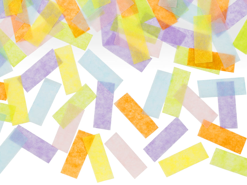 Cannone di coriandoli colorati pastello 20 cm