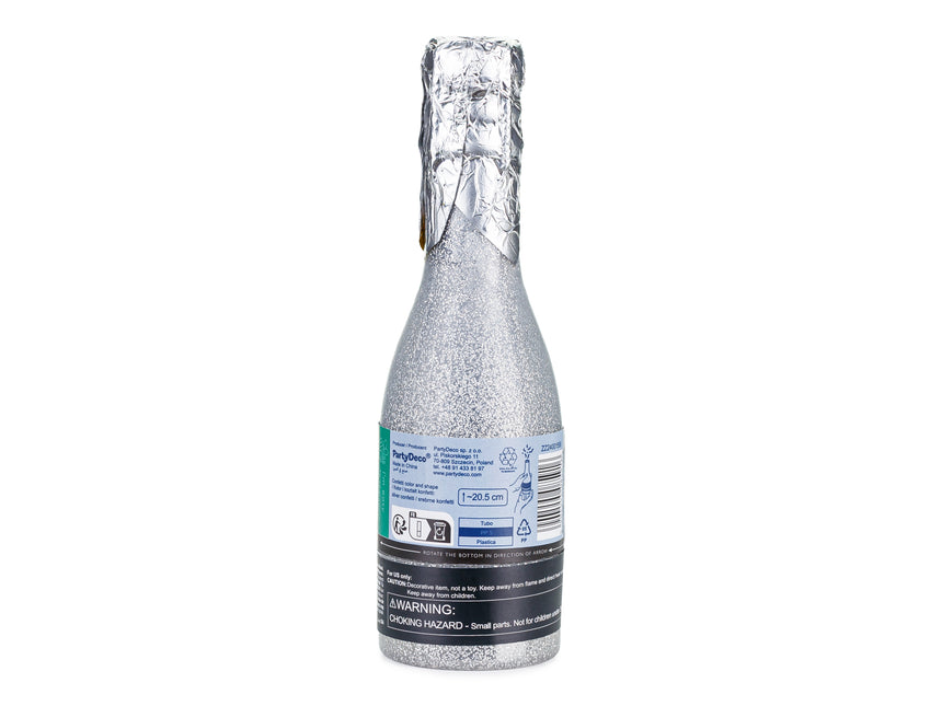 Cannone per coriandoli d'argento Champagne 20,5 cm