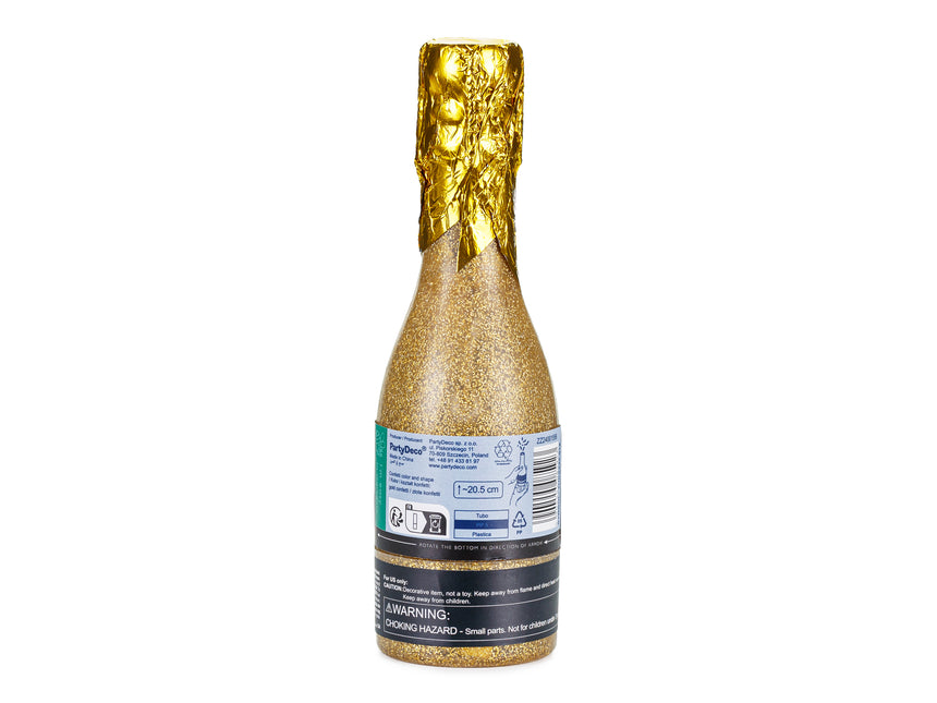 Cannone di coriandoli dorati Champagne 20,5 cm