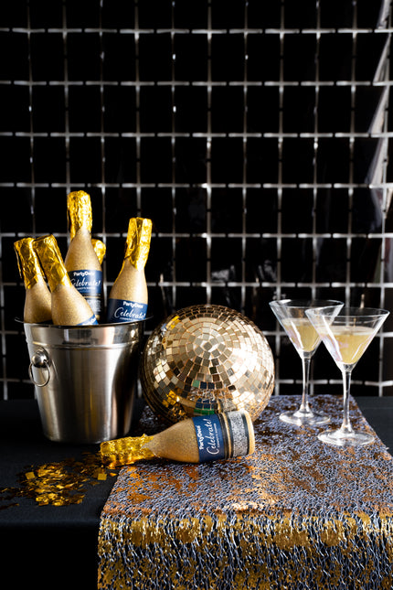 Cannone di coriandoli dorati Champagne 20,5 cm