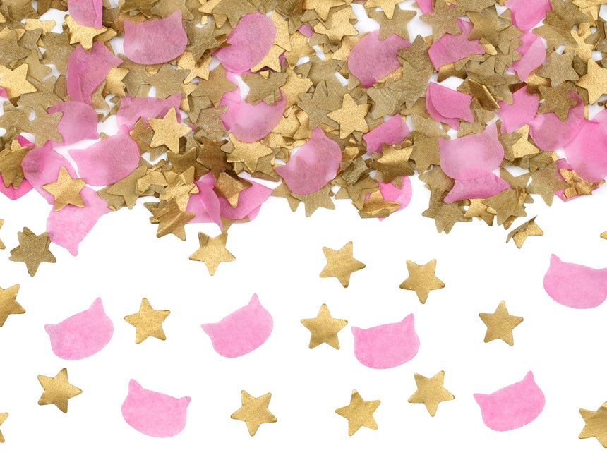 Cannone di coriandoli rosa oro da 20 cm