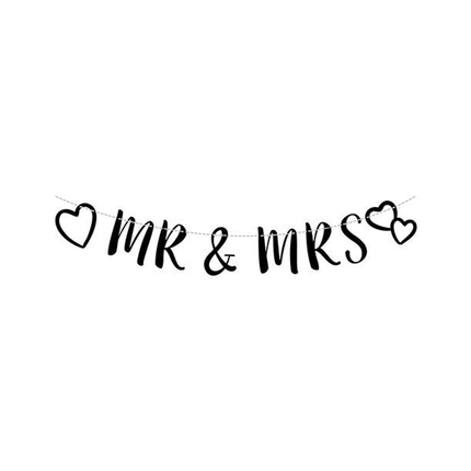 Ghirlanda di lettere nuziali Mr&Mrs 2,5m