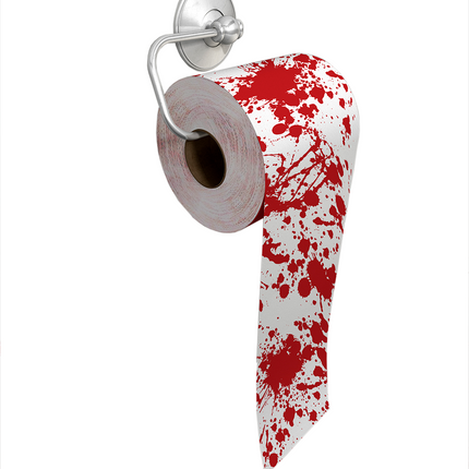 Carta igienica di Halloween con sangue