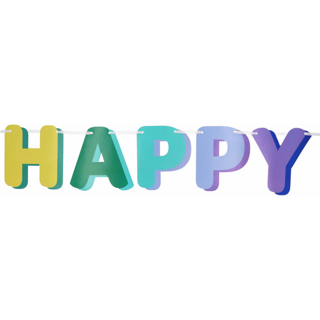 Ghirlanda di lettere Happy Birthday 1,7 m