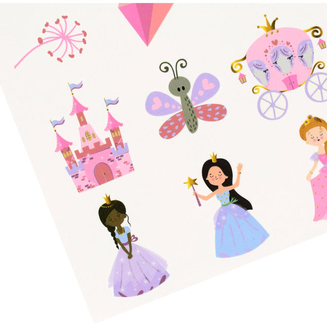 Tatuaggi finti di principesse 25 pezzi