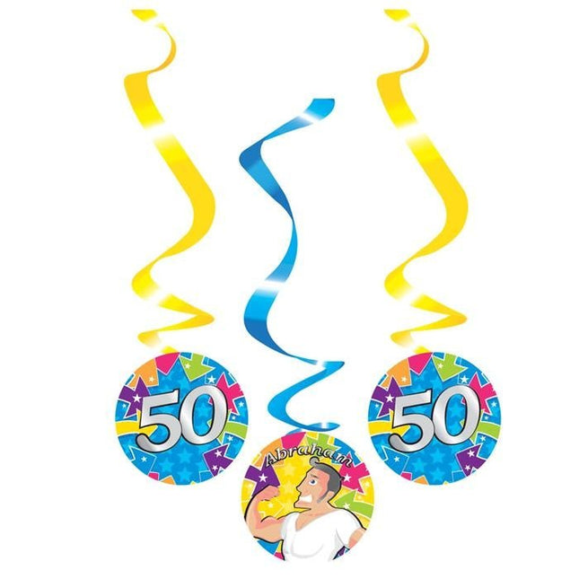 Abraham Hangdecoratie Versiering 3st van Haza Witbaard koop je bij Partywinkel