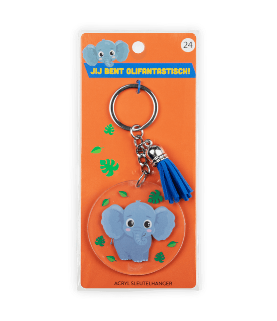 Acryl sleutelhanger Olifant van Paper Dreams koop je bij Partywinkel
