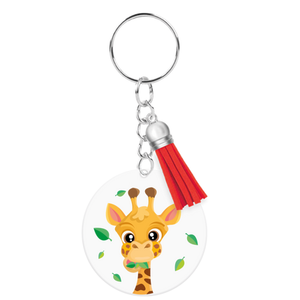Portachiavi in acrilico a forma di giraffa