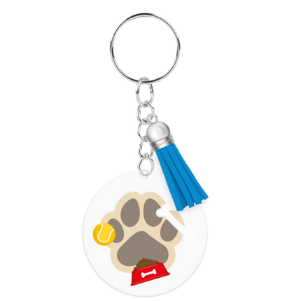 Portachiavi in acrilico a forma di cane